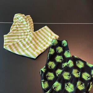 Striped and Graphic Pajama Pants